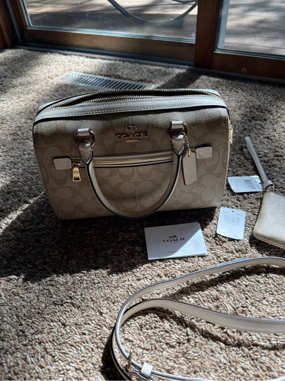 Coach satchel beige